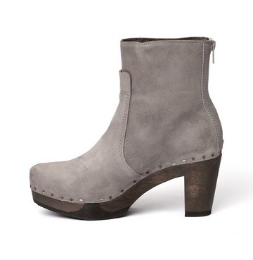 Softclox FRANKA Kaschmir grau (dunkel), Winter, Holz, Clogs, Damen, bequem Stiefelette