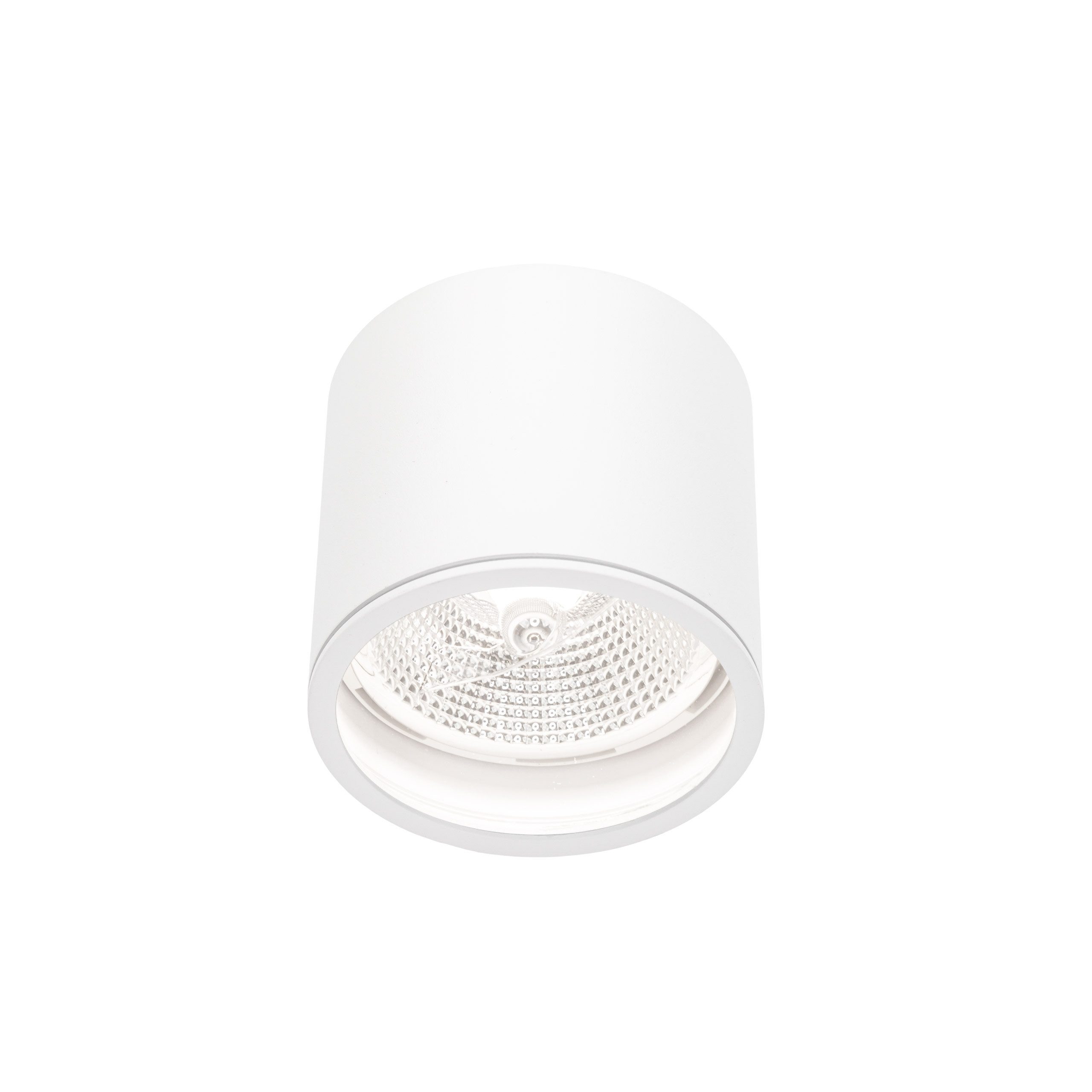 Spectrum Aufbauleuchte LED Chloe AR111 GU10 Außenleuchte weiß Deckenleuchte IP65 max.12W rund, Kein Leuchtmittelenthalten, Außenleuchte