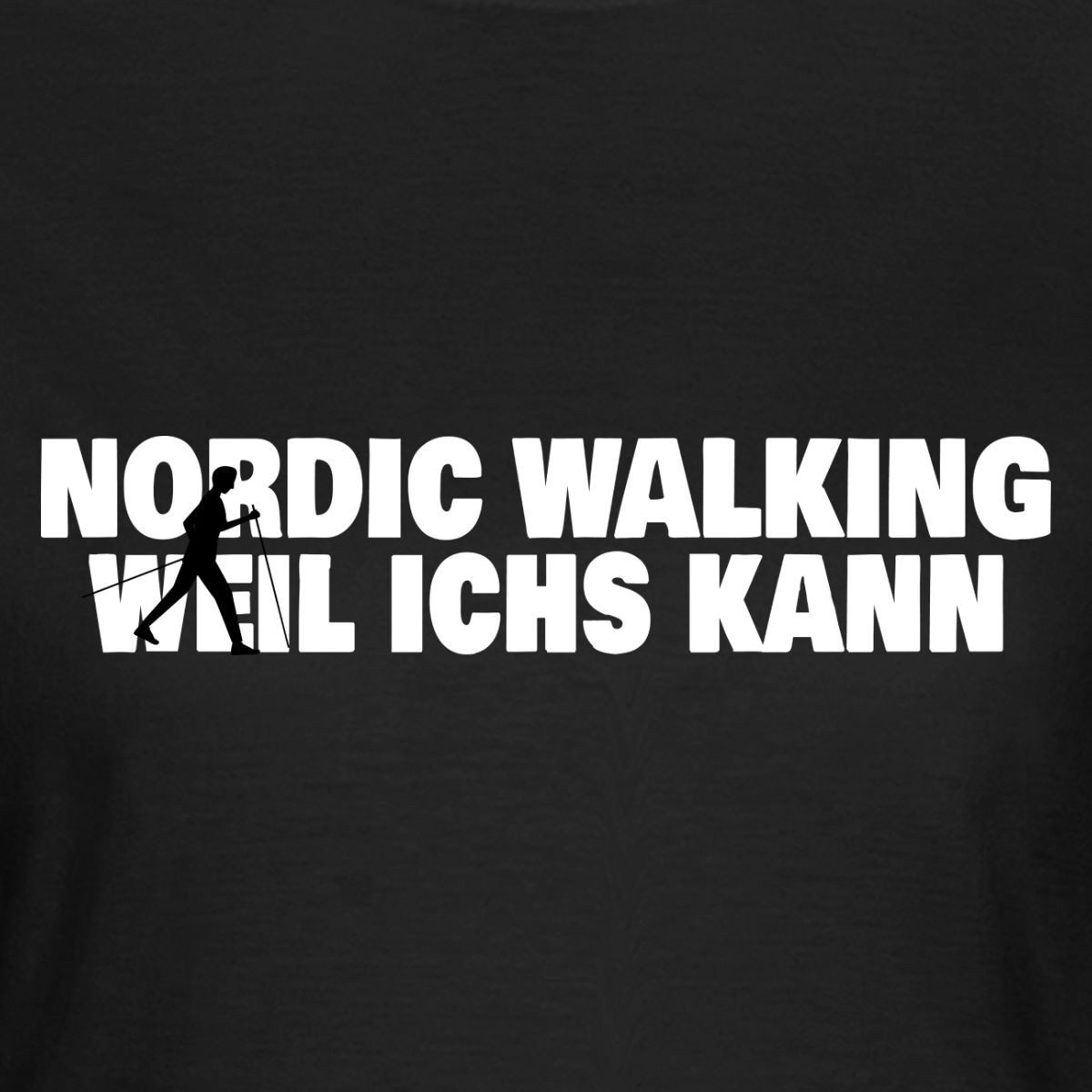 Spreadshirt T-Shirt Nordic Walking Weil Ichs Kann Frauen T-Shirt (1-tlg) Slim Fit, fällt klein aus