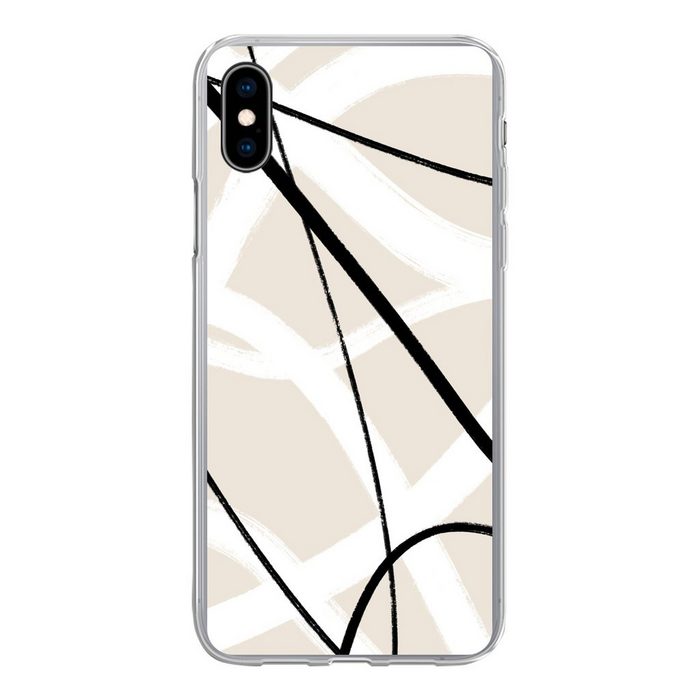 MuchoWow Handyhülle Linie - Abstrakt - Minimalismus - Pastell Handyhülle Apple iPhone Xs Smartphone-Bumper Print Handy