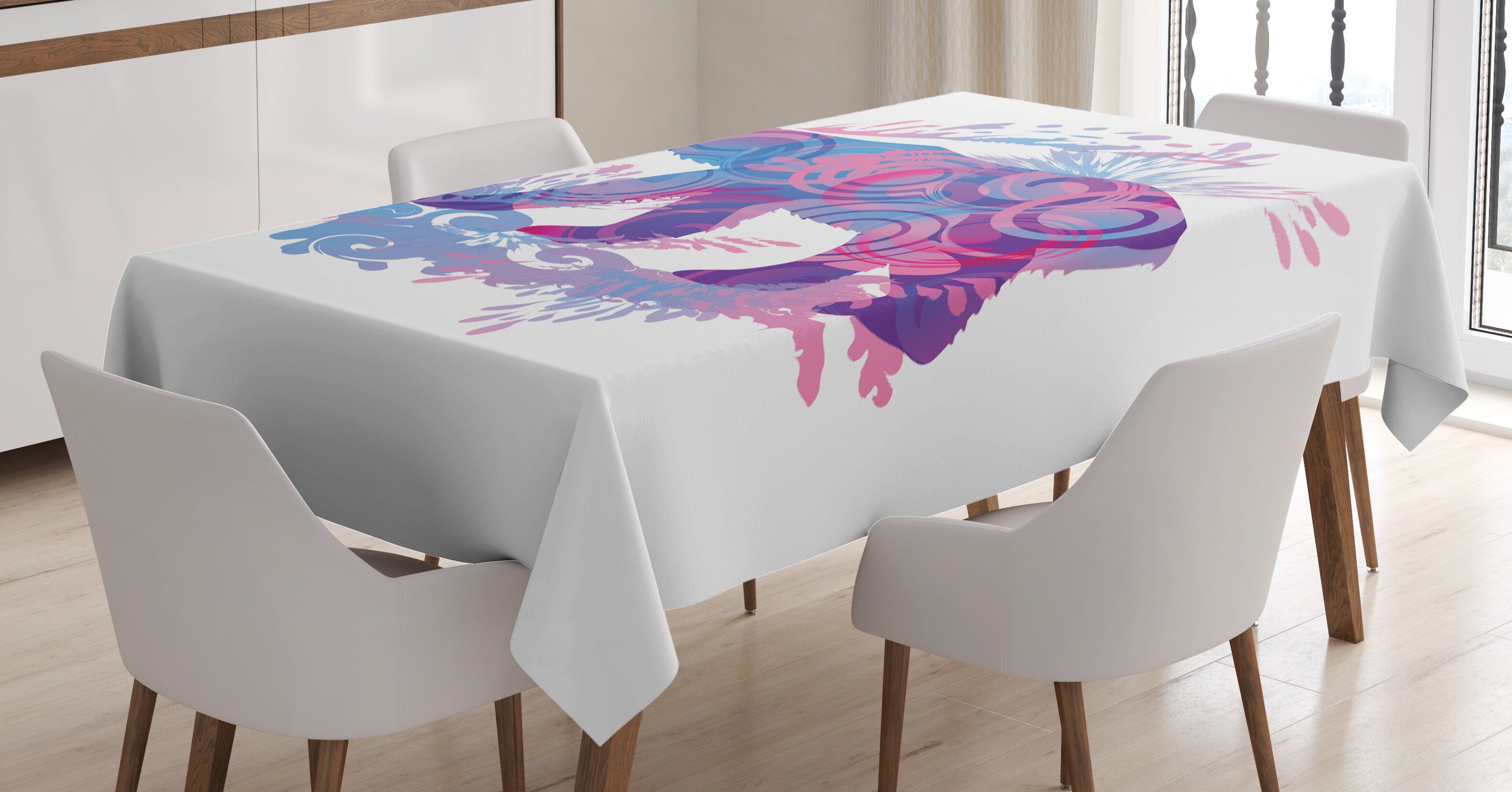 Abakuhaus Tischdecke Farbfest Waschbar Für den Außen Bereich geeignet Klare Farben, Bär Abstrakt Fantasie