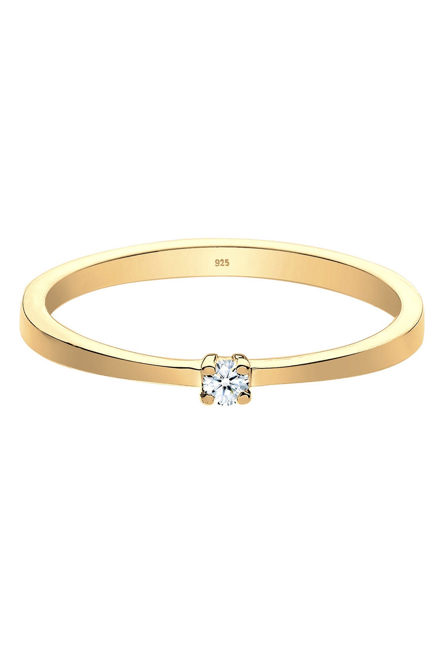 Elli DIAMONDS Verlobungsring Solitär Diamant Weiß (0.03 ct) 925 Sterling Si günstig online kaufen