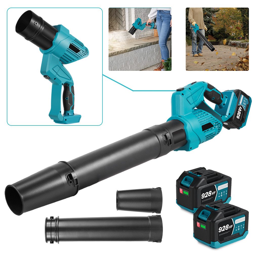 Yofidra Akku-Laubbläser 216 km/h Elektrischer Laubbläser, 2 IN 1 Turbogebläse Handbläser, (mit 2 x Akkus), 5-Gang Gebläse für Garten, Laub,Staub & Schnee