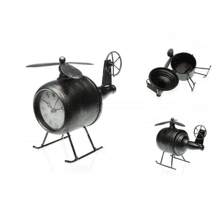 Bigbuy Uhr Bordur Tischuhr Hubschrauber Metall