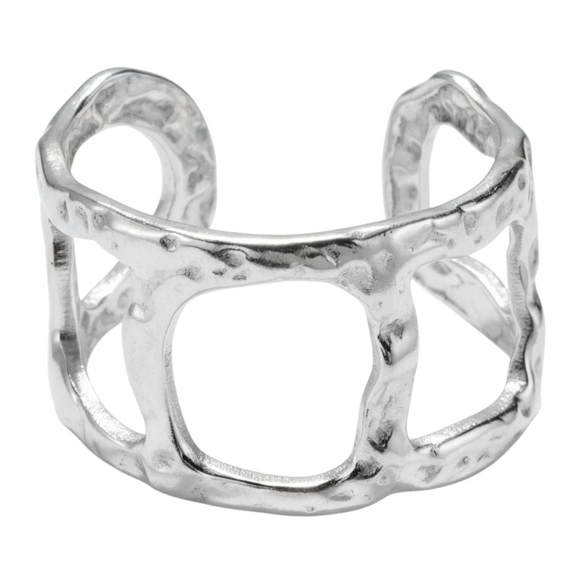 KARMA Fingerring Damenring Statement Ring Gold od. Silber Edelstahl (Geschenk Frauen Fingerring vergoldet, modern Damenschmuck Damen), hypoallergen wasserfest verstellbar