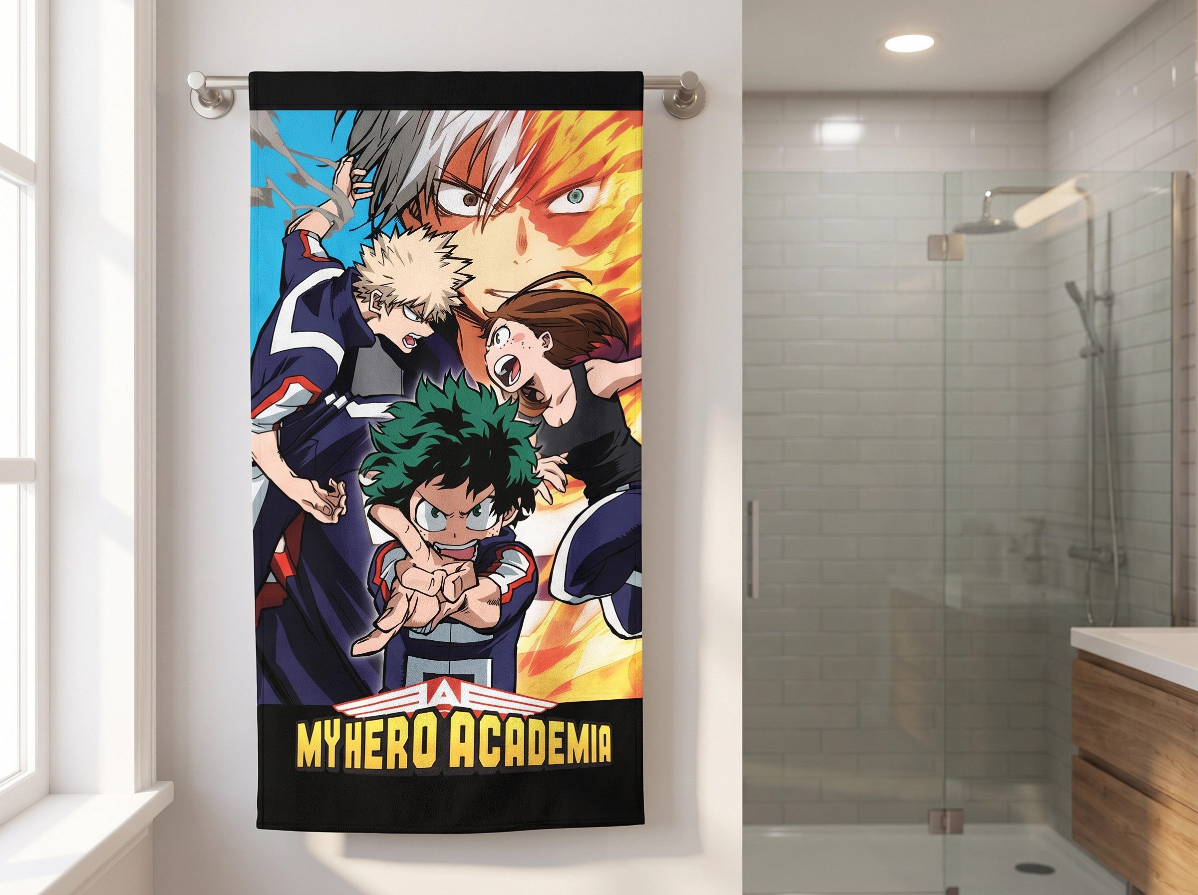 MY HERO ACADEMIA Strandtuch Anime My Hero Academia Badetuch Strandtuch, Mikrofaser, 70x140 cm