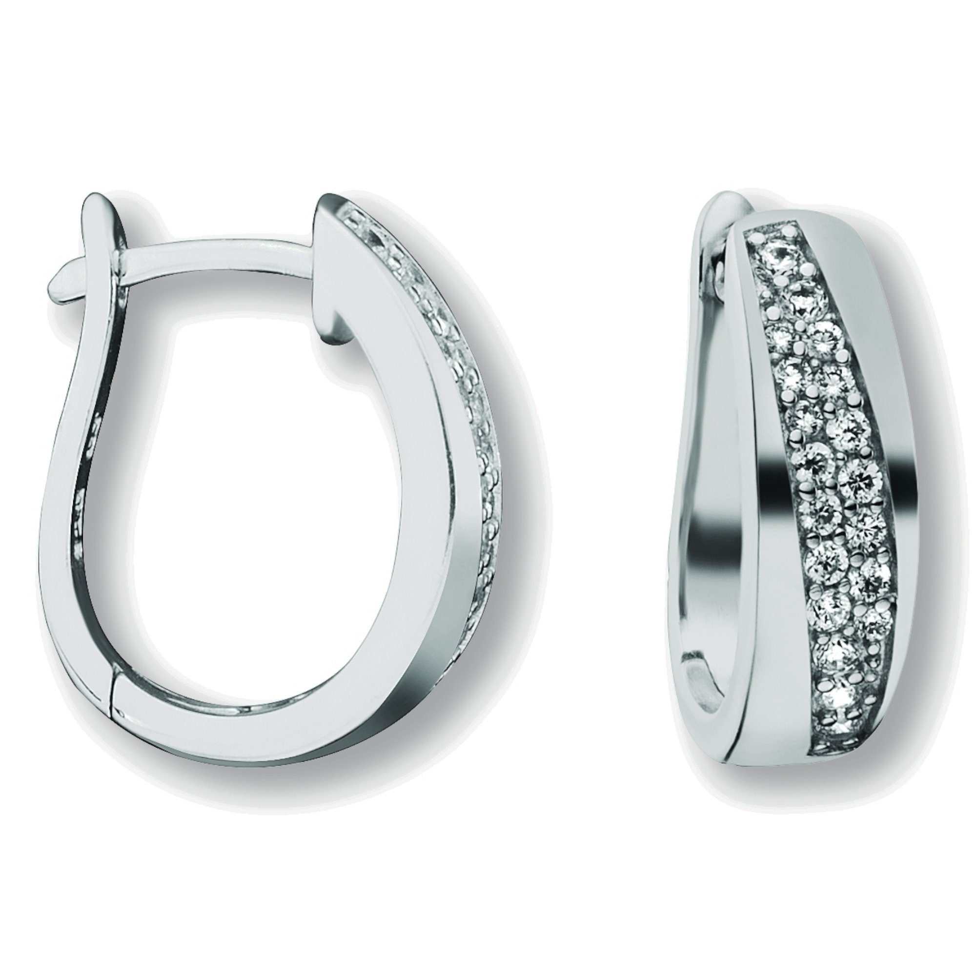 ONE ELEMENT Paar Creolen Zirkonia Ohrringe Creolen aus 925 Silber, Ausdruck günstig online kaufen