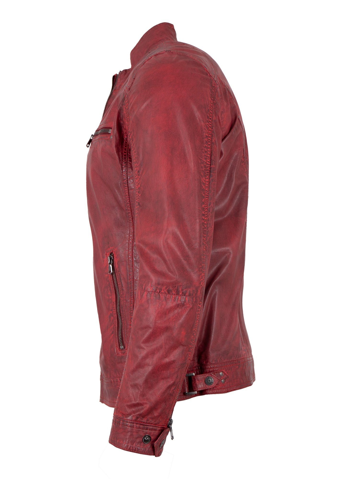 Maddox Lederjacke Alessio MADDOX - Herren Lederjacke Lammnappa dunkelrot günstig online kaufen