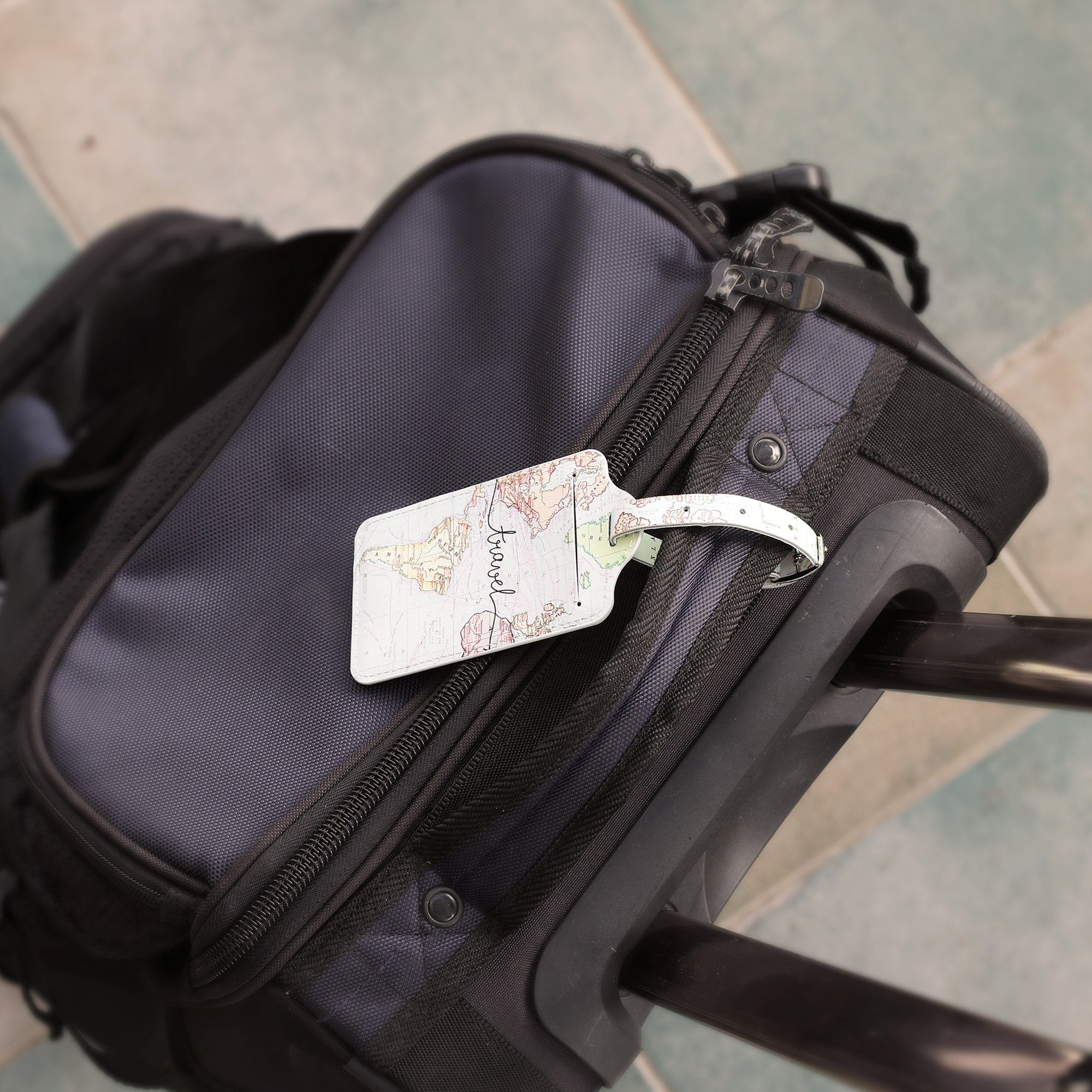 kwmobile Kofferhülle 2x Kofferanhänger Koffer Tag, Namensschild Schulranzen Gepäck Anhänger - Reise Gepäckanhänger