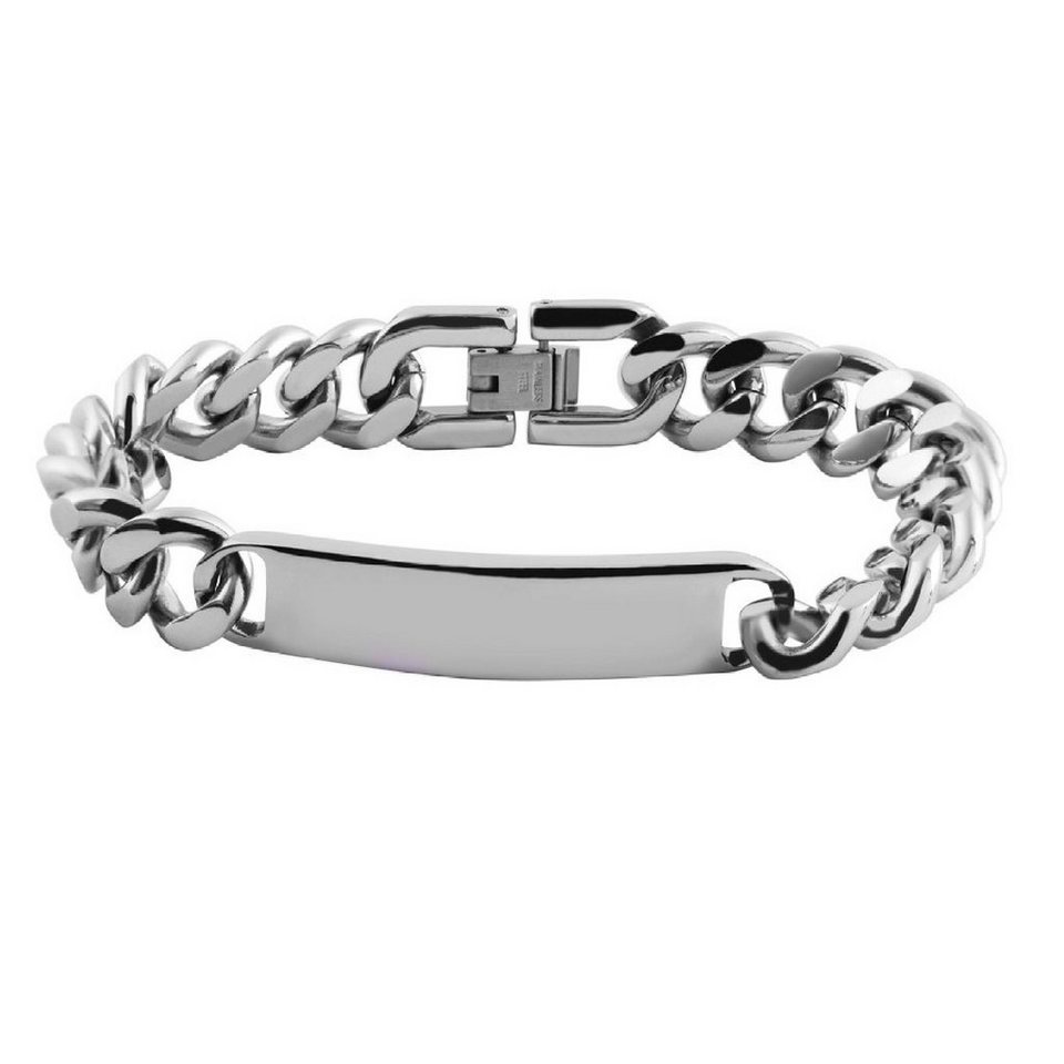 Adelia´s Edelstahlarmband Armband aus Edelstahl 21,5 cm, Schmuck, der  anzieht