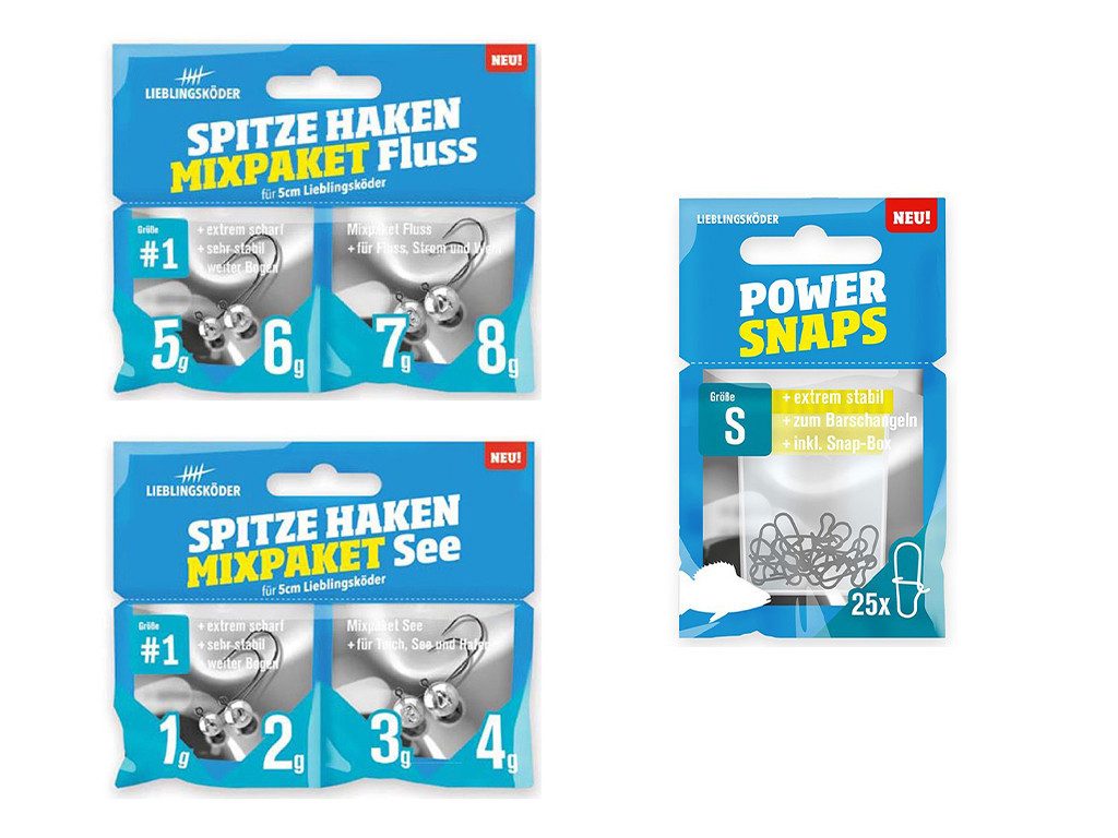 Lieblingsköder Kunstköder Barsch-Set Charly - Typ S - Lieblingsköder & SpinMad, (S, 6-St. Set Charly Typ S), Effektiver Lauf, Exzellente Verarbeitung