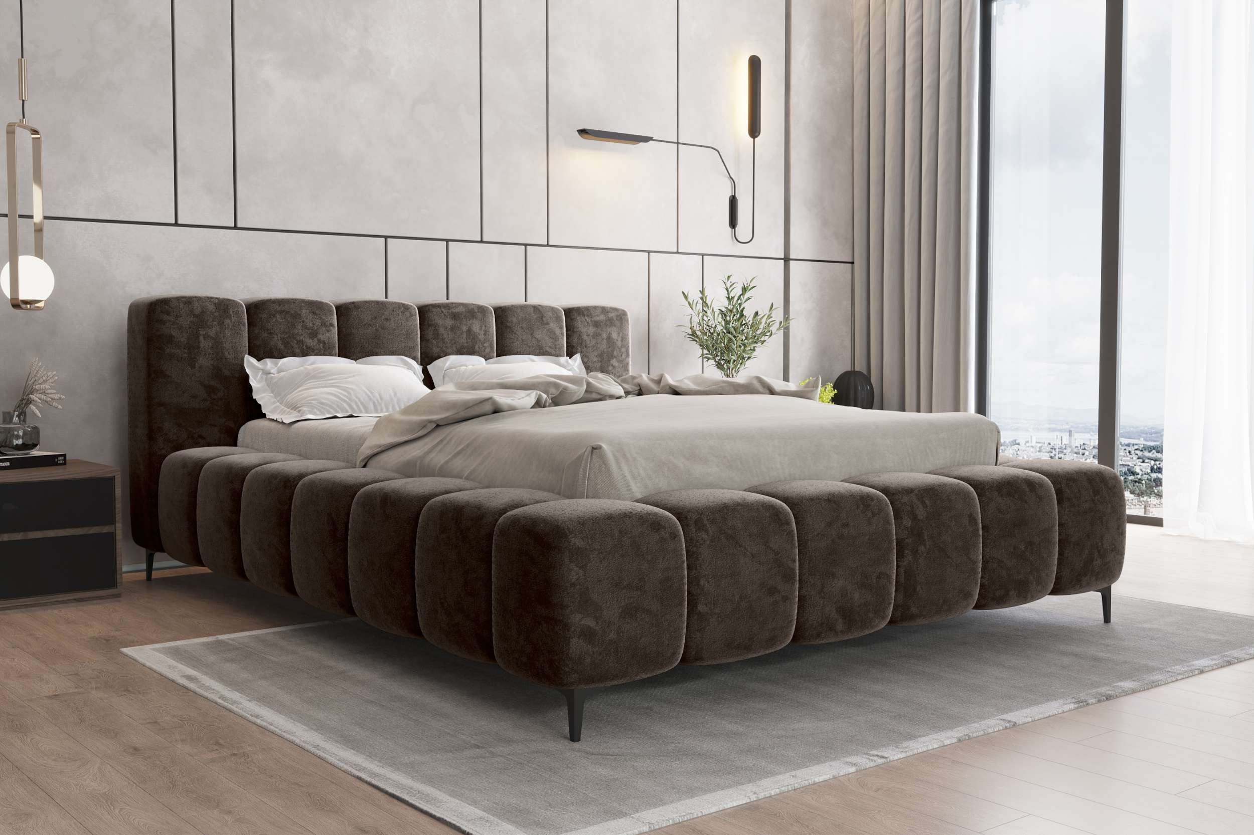 99rooms Polsterbett Cozy (Schlafzimmerbett, Bett), 140/160/180x200 günstig online kaufen