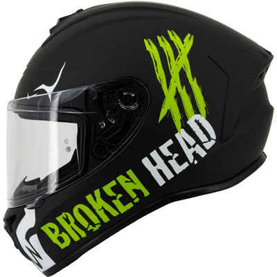 Broken Head Motorradhelm »Adrenalin Therapy 4X Black-White Matt«, ein Helm für Adrenalin Junkies