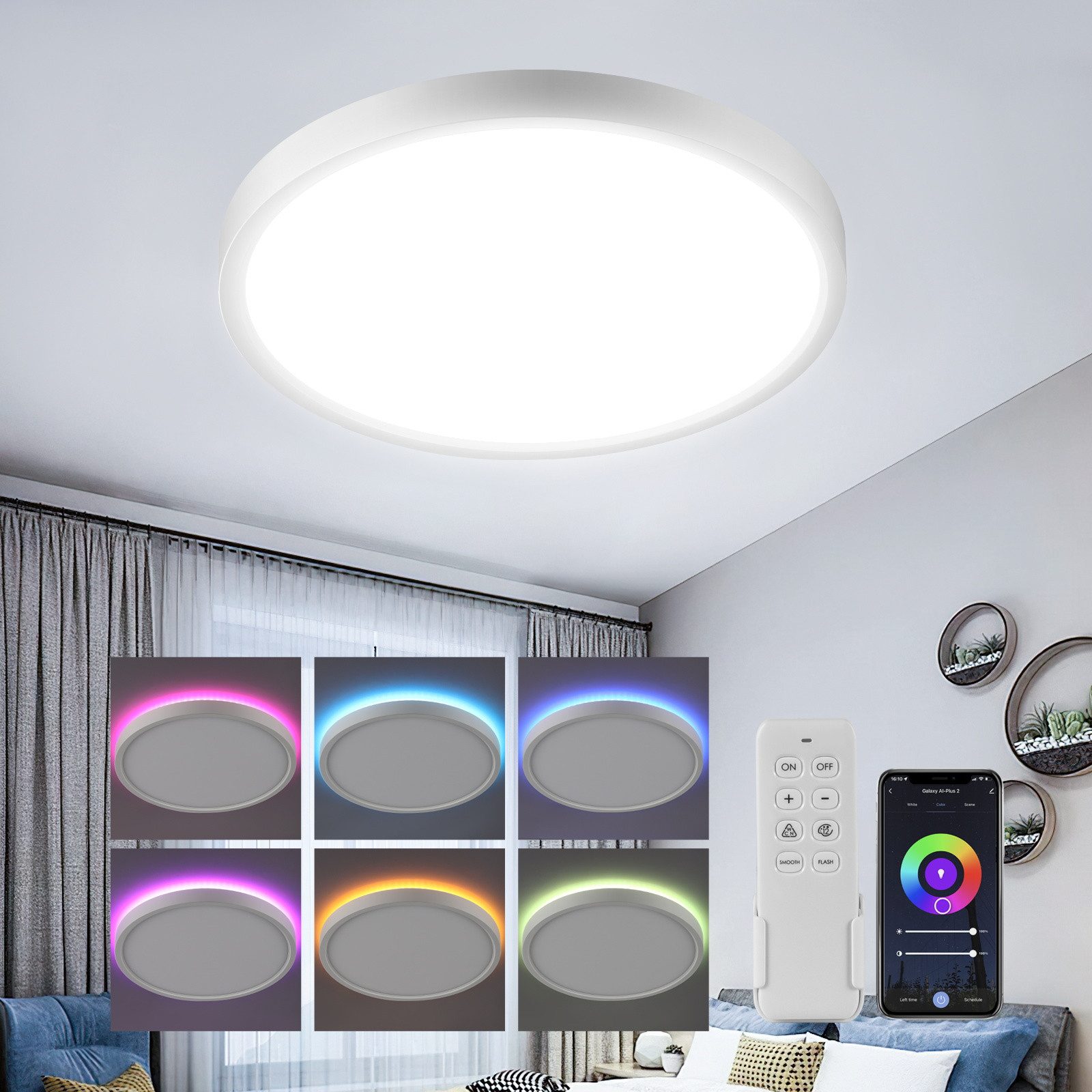 ANTEN LED Deckenleuchte 24W WIFI RGB günstig online kaufen