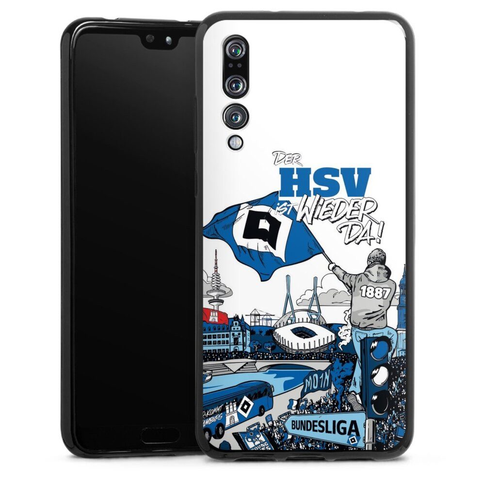 DeinDesign Handyhülle Hamburger SV Offizielles Lizenzprodukt Aufstieg, Huawei P20 Pro Silikon Hülle Bumper Case Handy Schutzhülle