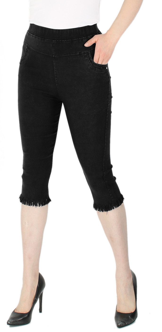 dy_mode Caprihose Damen-Caprihose mit Fransen – günstig online kaufen