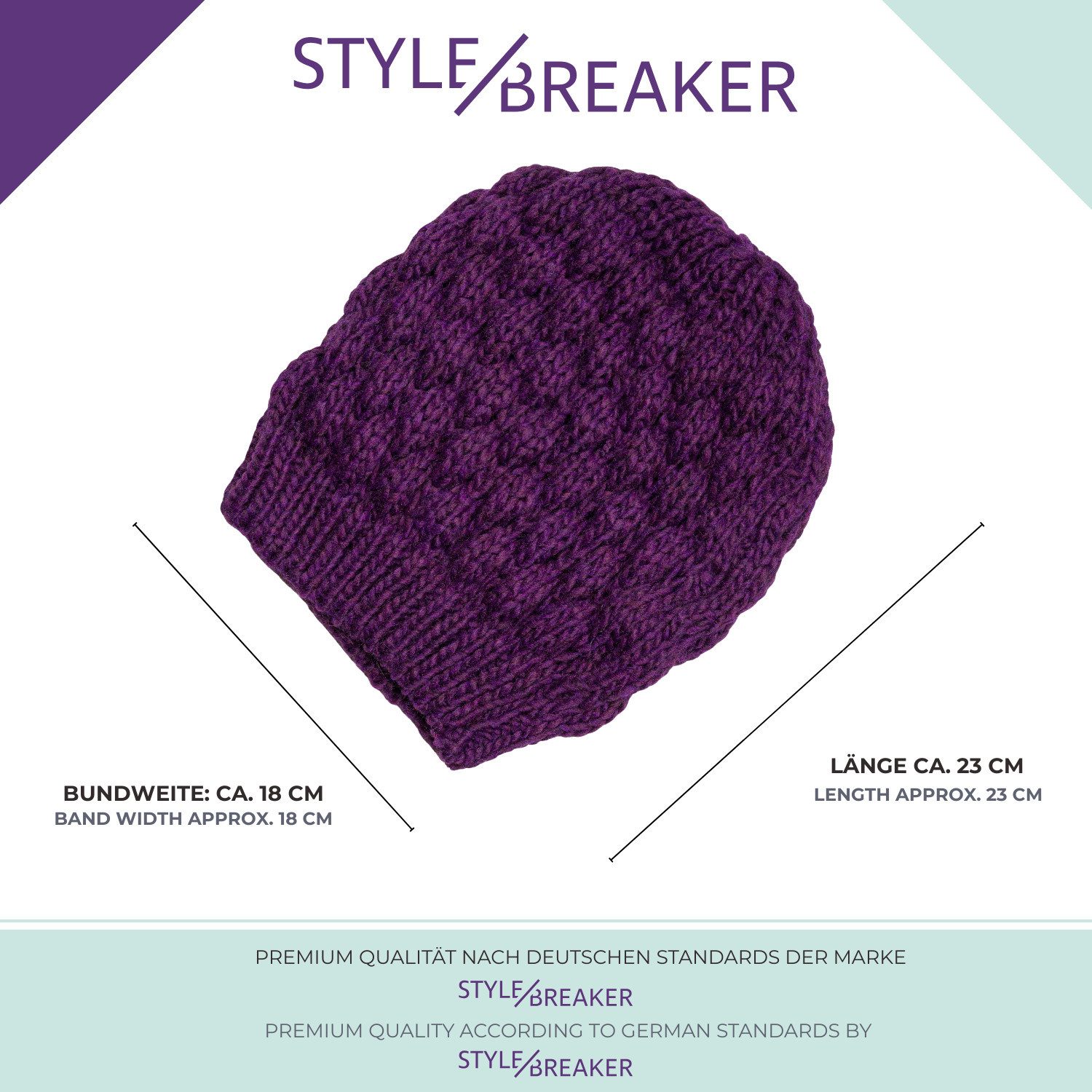 styleBREAKER Strickmütze Strickmütze mit Bubblemuster (1-St)