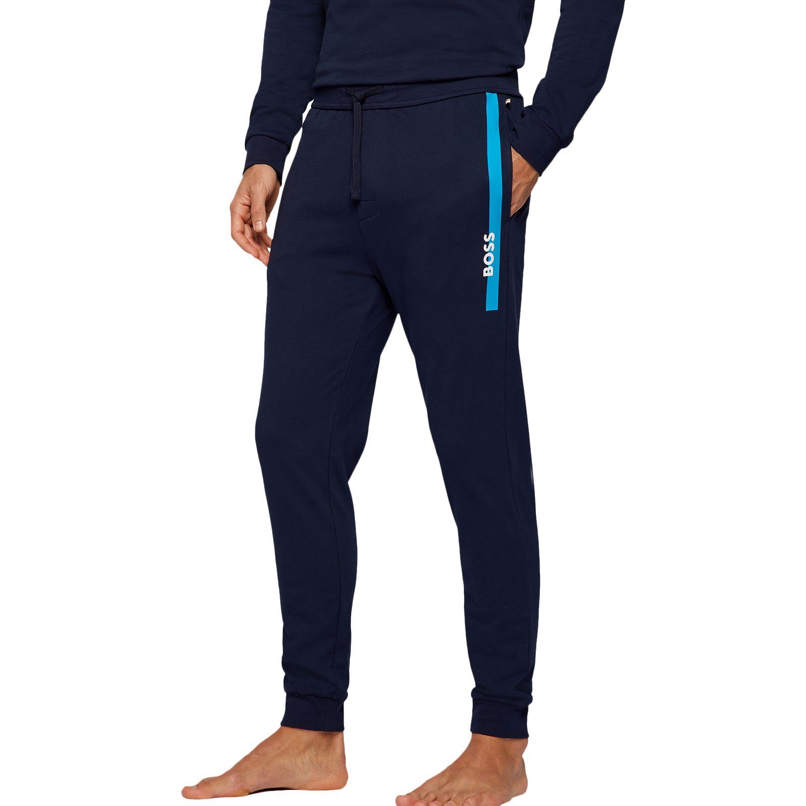 Authentic blue mit Bundhöhe Jogginghose mittlerer 403 BOSS Pants dark