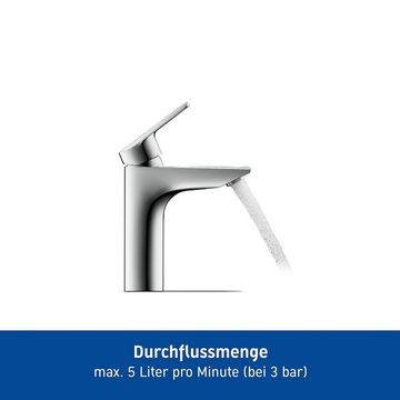 Duravit Waschtischarmatur Duravit No.1 Waschtischmischer, Größe M mit AirPlus, Ausladung 10,6 cm, Chrom