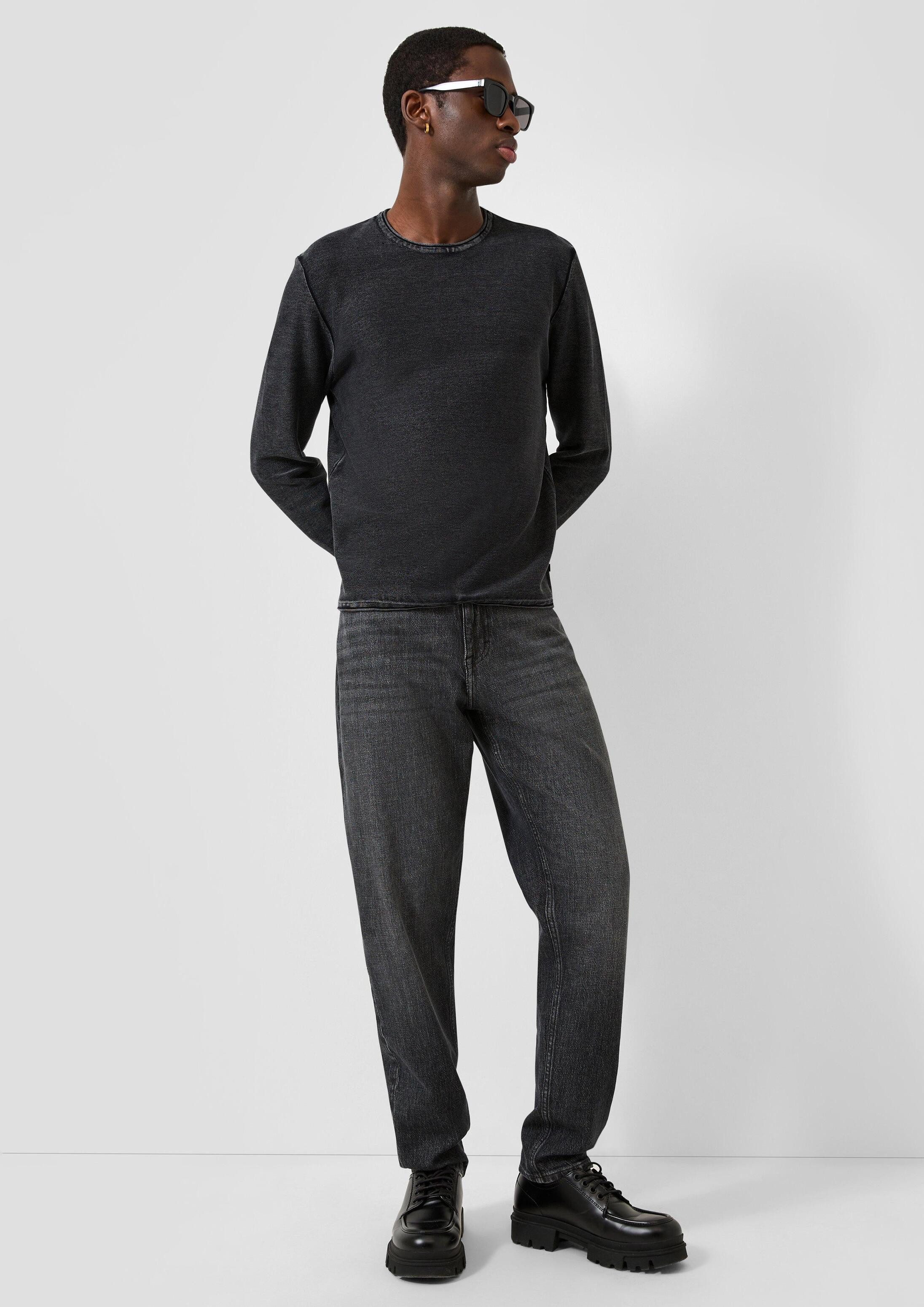 QS Longpullover Strickpullover Gewaschener Strickpullover