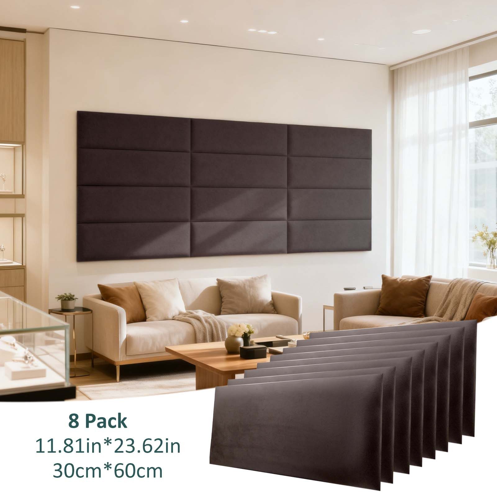 Mejale Wandpolster Wandkissen Wandmontiertes 3D gepolsterte für Schlafzimmer 30x60cm, (8 St)