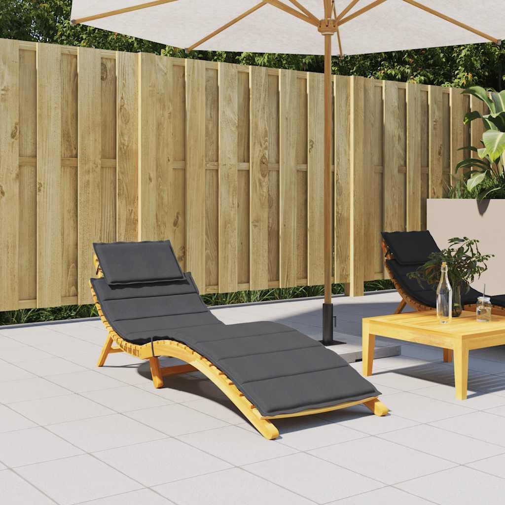 vidaXL Sitzauflage Sonnenliegen-Auflage Melange Anthrazit 186x58x4 cm Stoff, (1 St)