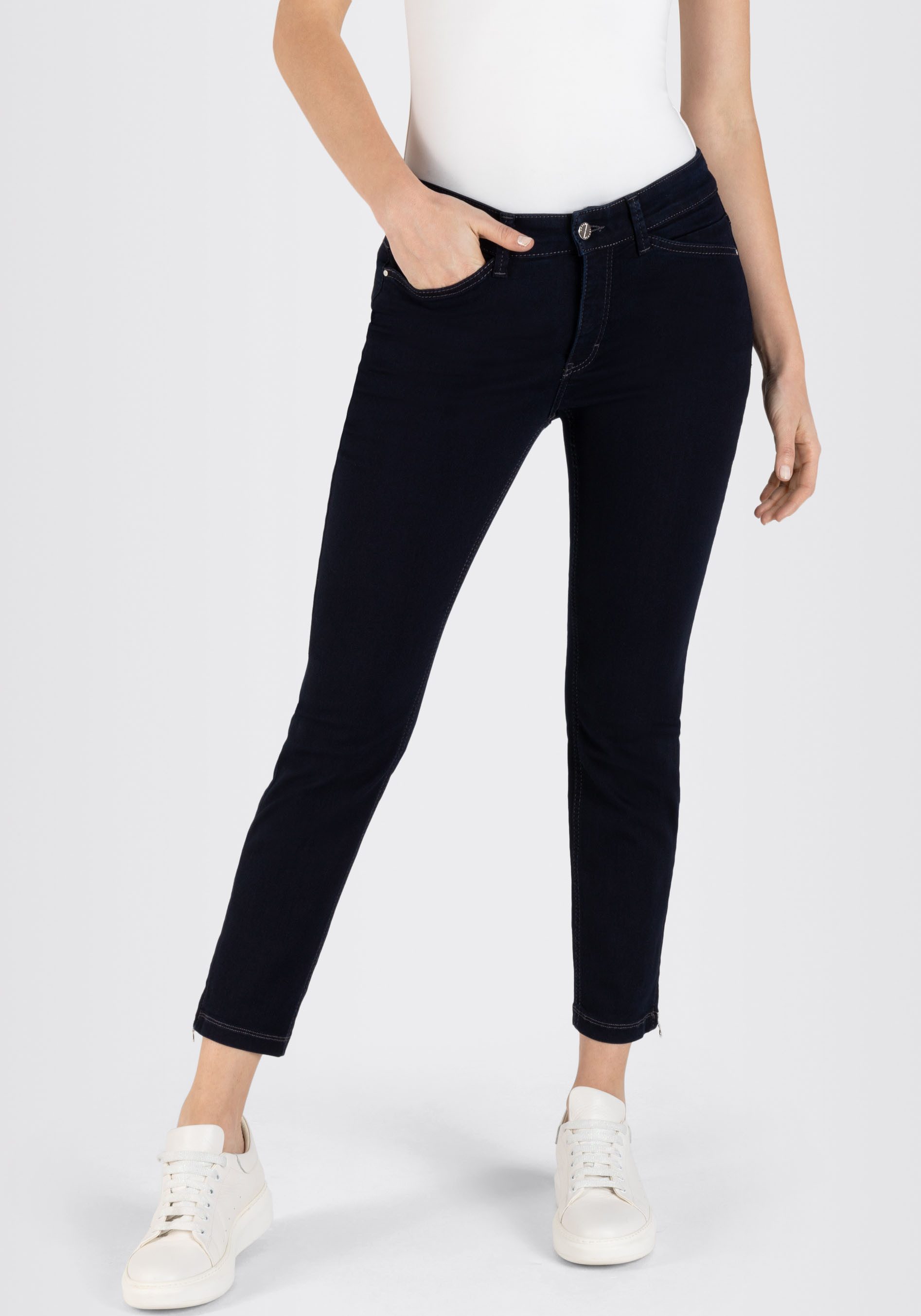 MAC 7/8-Jeans "Dream Chic", verkürzte Form mit Reißverschluss günstig online kaufen