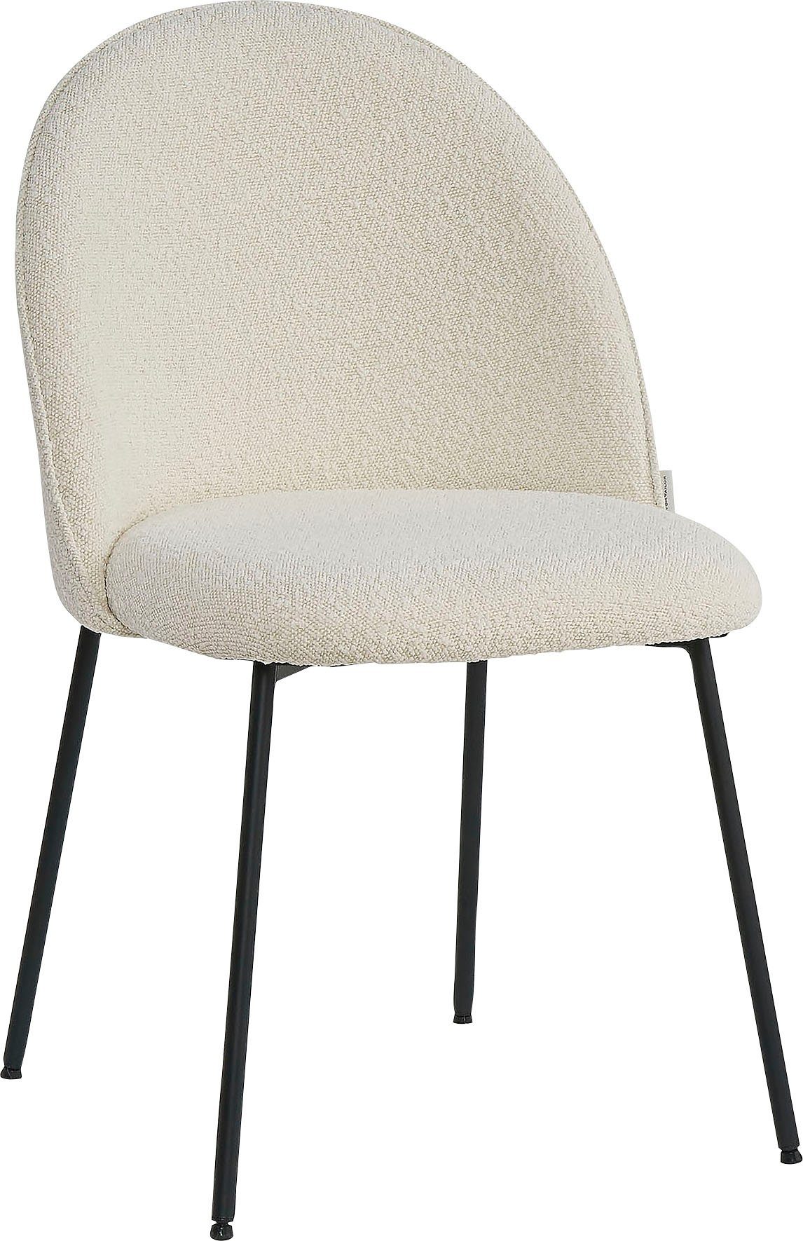 SIT Polsterstuhl Set 2 St. – Gepolsterte Esszimmerstühle mit abgerundeter Rückenlehne (Set, 2 St), mit abgerundeter Rückenlehne und Bouclestoff