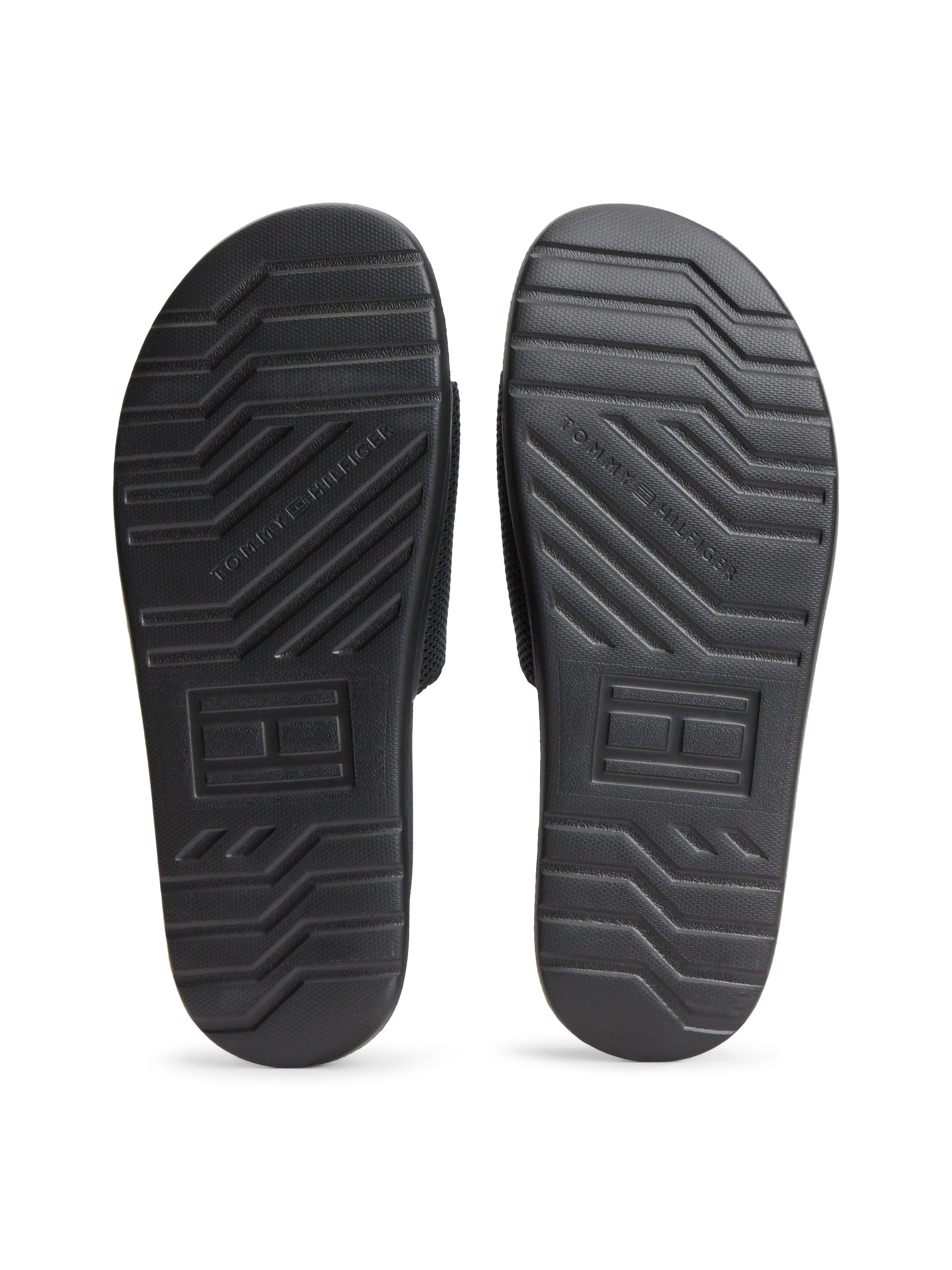 Tommy Hilfiger DUAL DENSITY TEXTILE POOL SLIDE Pantolette Sommerschuh, Poolslides mit modischer Ziersteppung