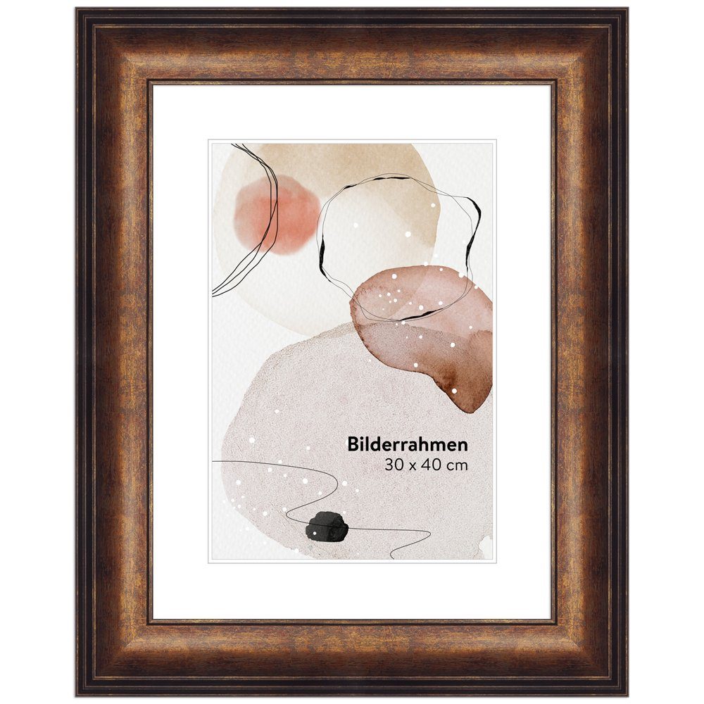 WANDStyle Bilderrahmen H235, Bronze, aus Kunststoff im Stil Klassisch