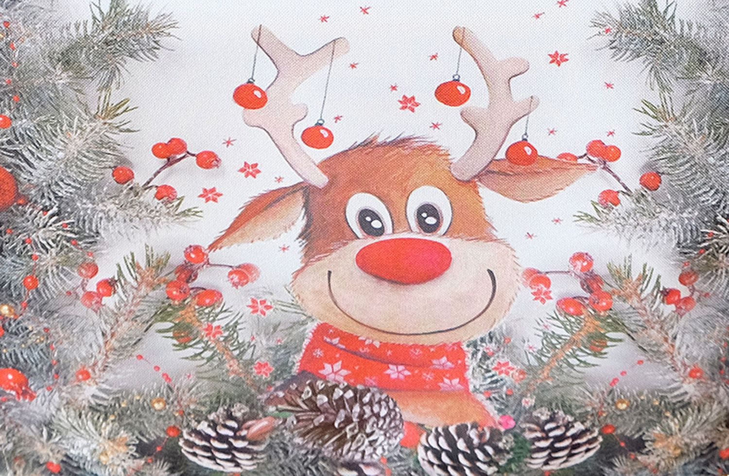 texpot Tischdecke Tischläufer Elch mit roter Nase Tischdecke Weihnachten (1 günstig online kaufen