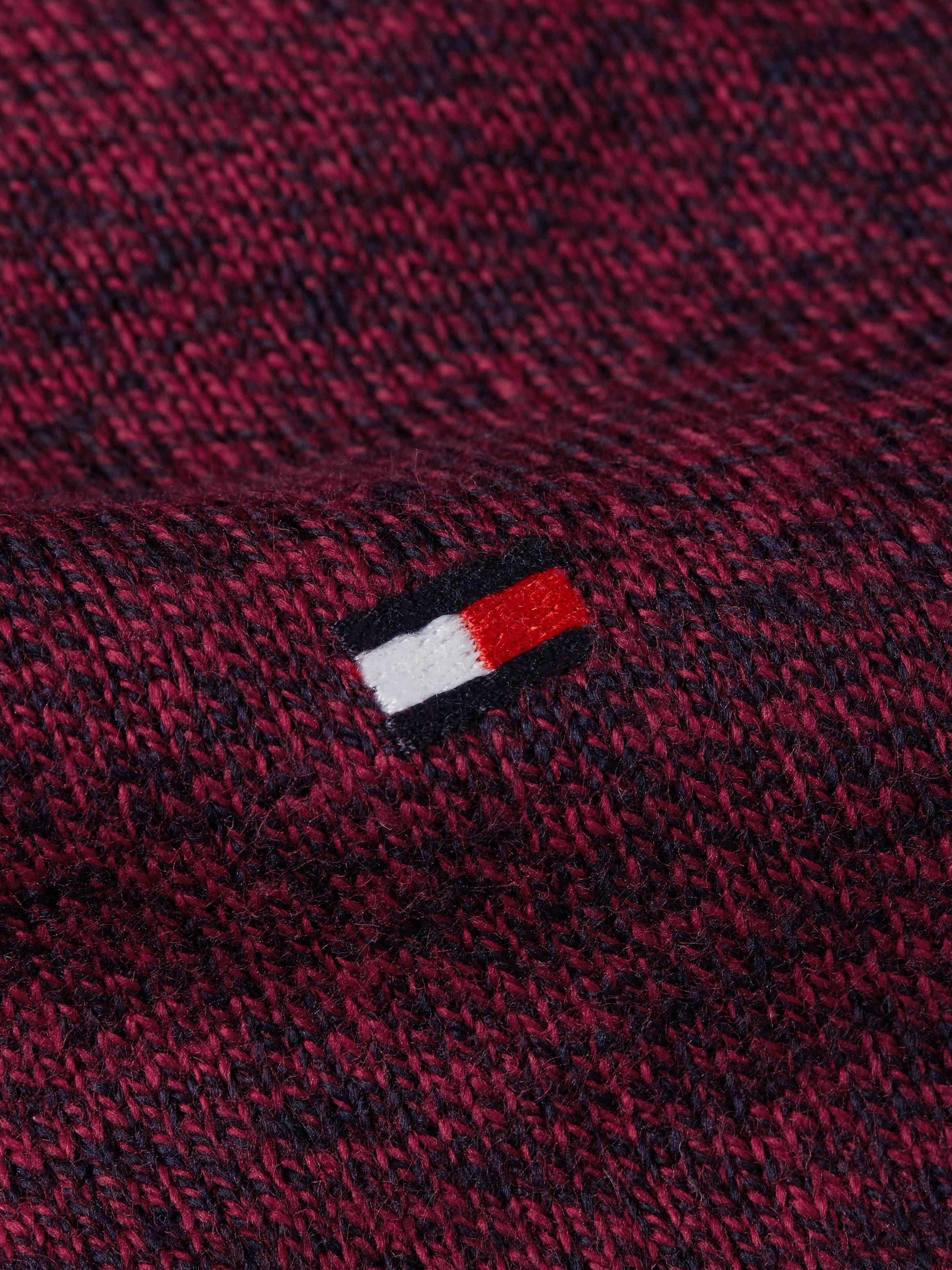 Tommy Hilfiger Rundhalspullover PIMA ORG Rouge/ CTN Sky CREW CASHMERE Mouline Desert NECK