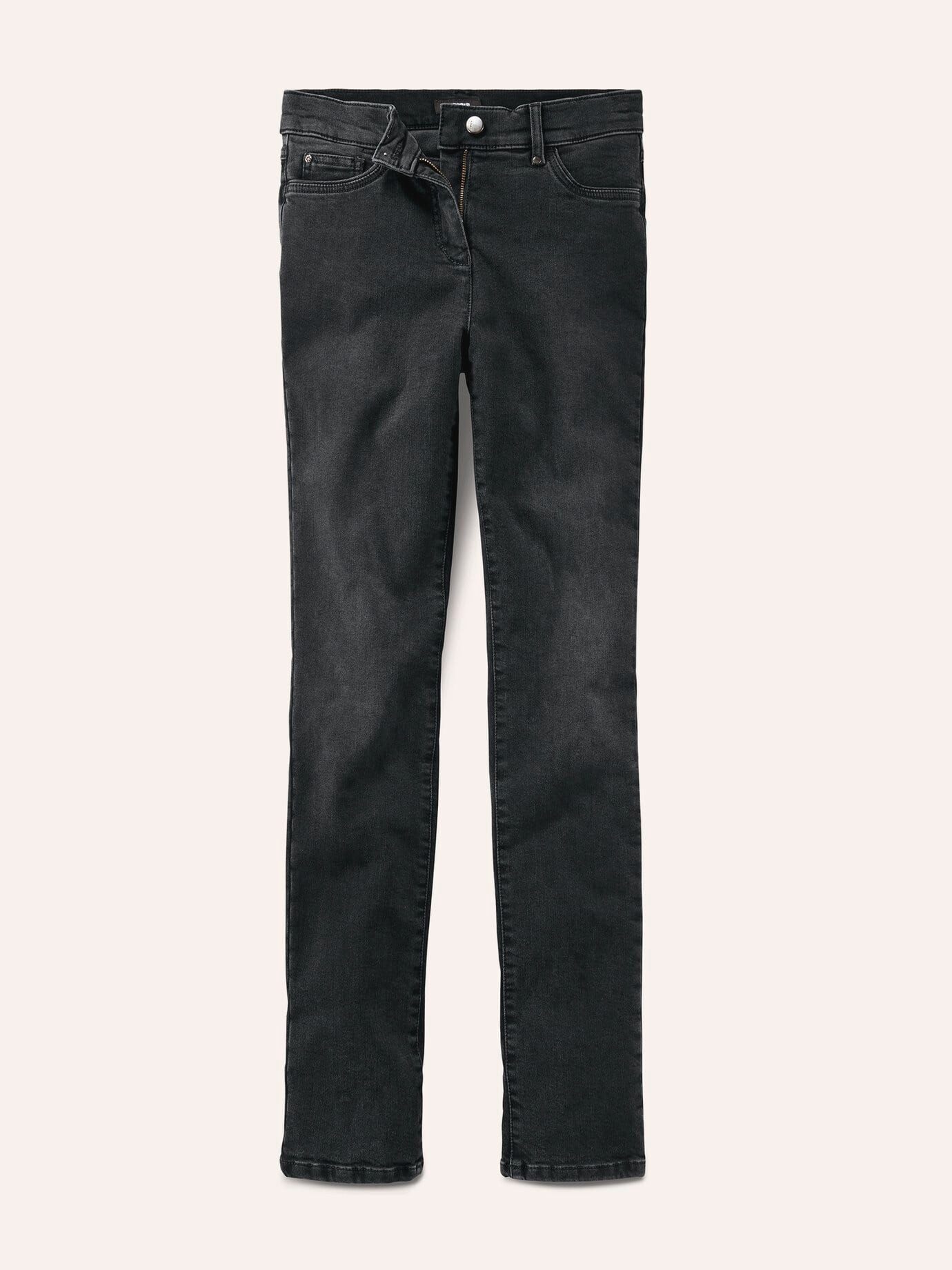 Walbusch Regular-fit-Jeans Damen Husky-Jeans Regular Fit cashmereweicher Flausch Flex-Bund, innen auf links gewaschen, wärmend, waschmaschinenfest
