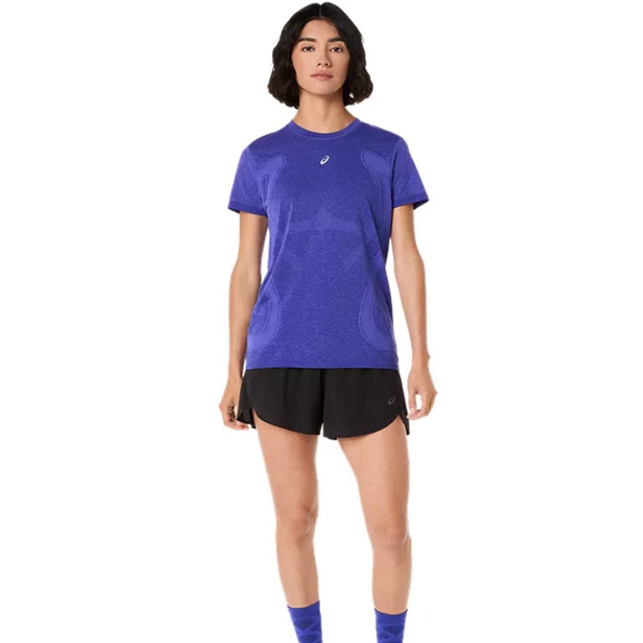 Asics Sporthose Asics Metarun Split Short Damen Schwarz