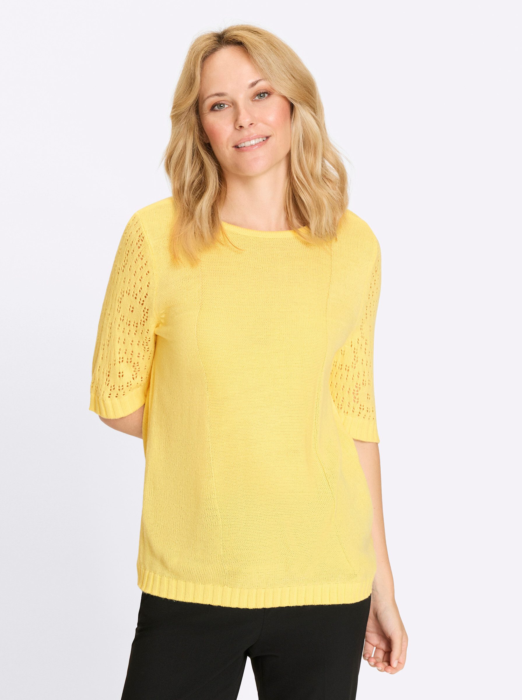 Strickpullover Kurzarm-Pullover Kurzarm