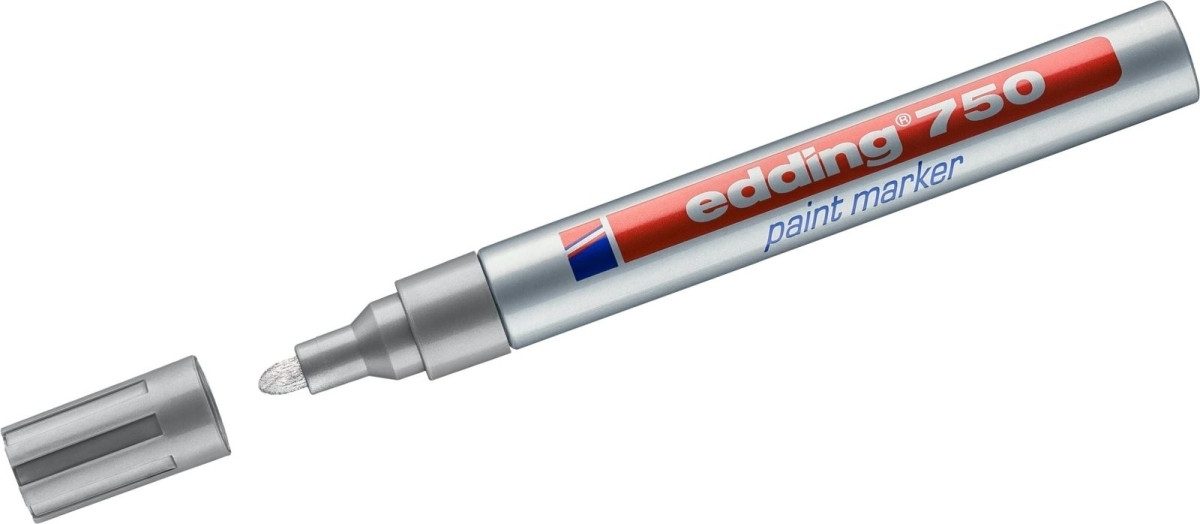 edding Permanentmarker Glanzlack-Marker edding 750 2-4mm silber (10 Stück)