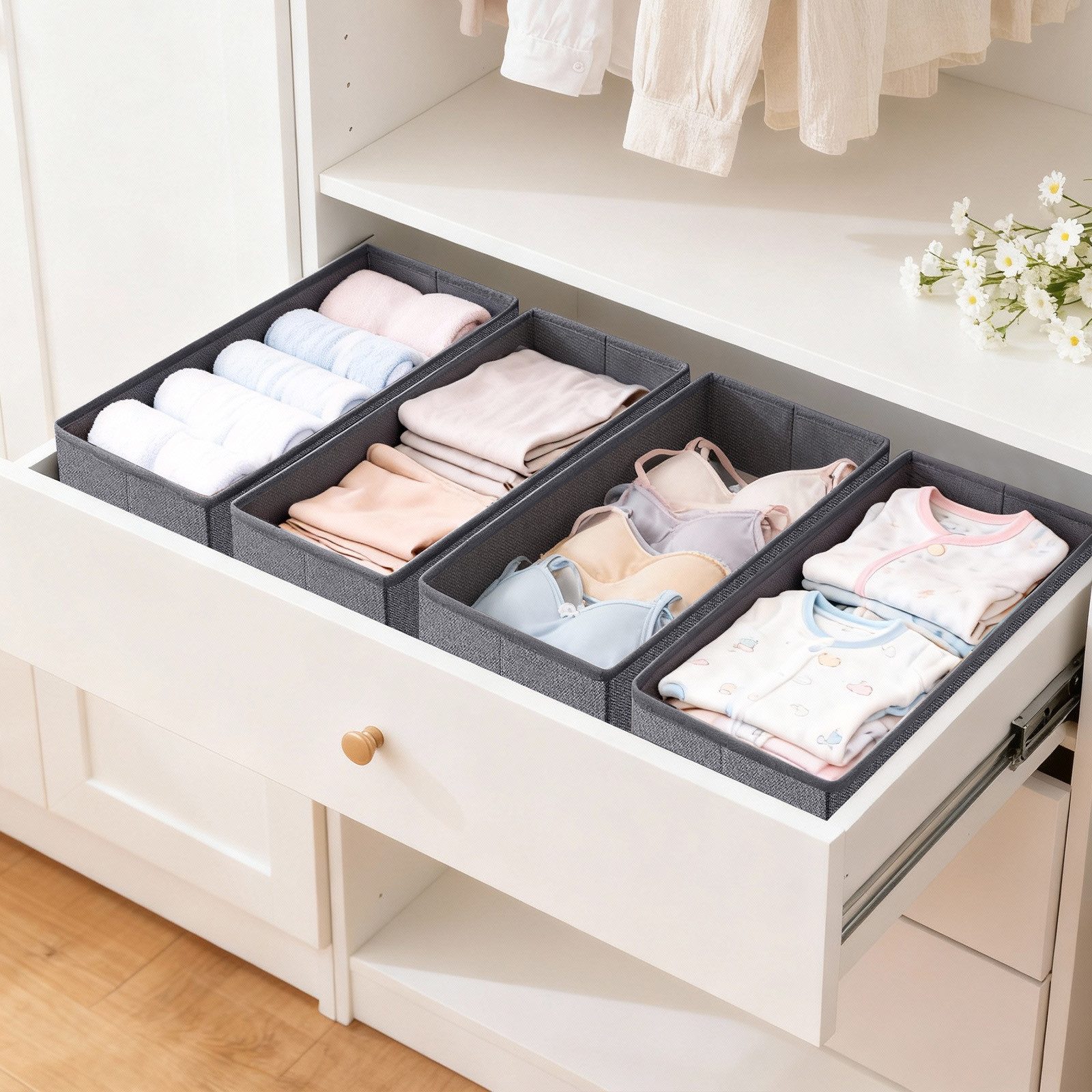 Sekey Aufbewahrungsbox Aufbewahrungsbox Set aus Vliesstoff – faltbarer, 4 S günstig online kaufen