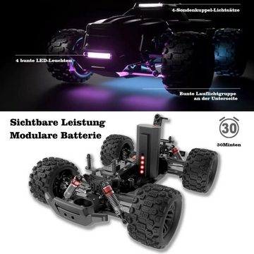 Esun RC-Auto Ferngesteuertes Auto ab 8 9 10 Jahre, 1:12 RC Drift Car 4WD 40+ km/h (Set, Komplettset), Buggy mit LED Licht, Fernbedienung Rennenauto Spielzeug