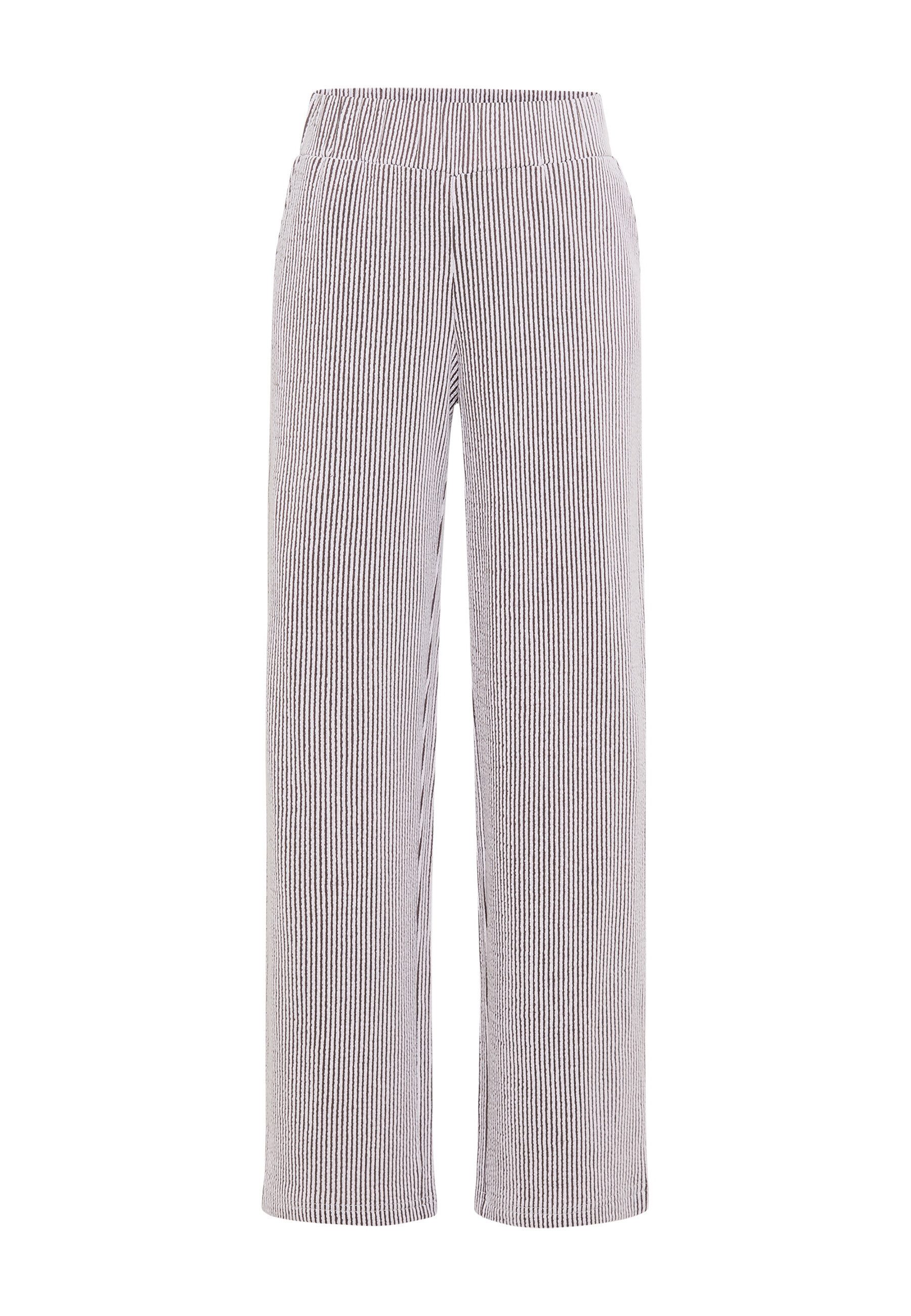 Olsen Stoffhose Hose aus Seersucker-Qualität mit elastischem Bund
