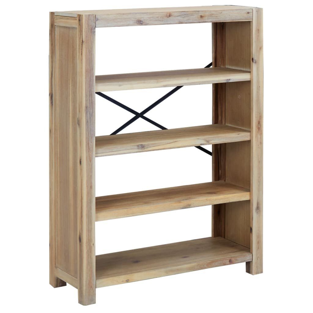 vidaXL Bücherregal Bücherregal 4 Böden 80x30x110 cm Massivholz, 1-tlg.
