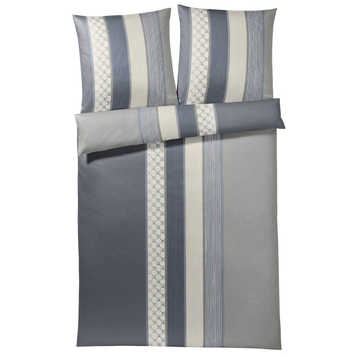 JOOP! Bettwäsche Cornflower Stripes deep coal günstig online kaufen