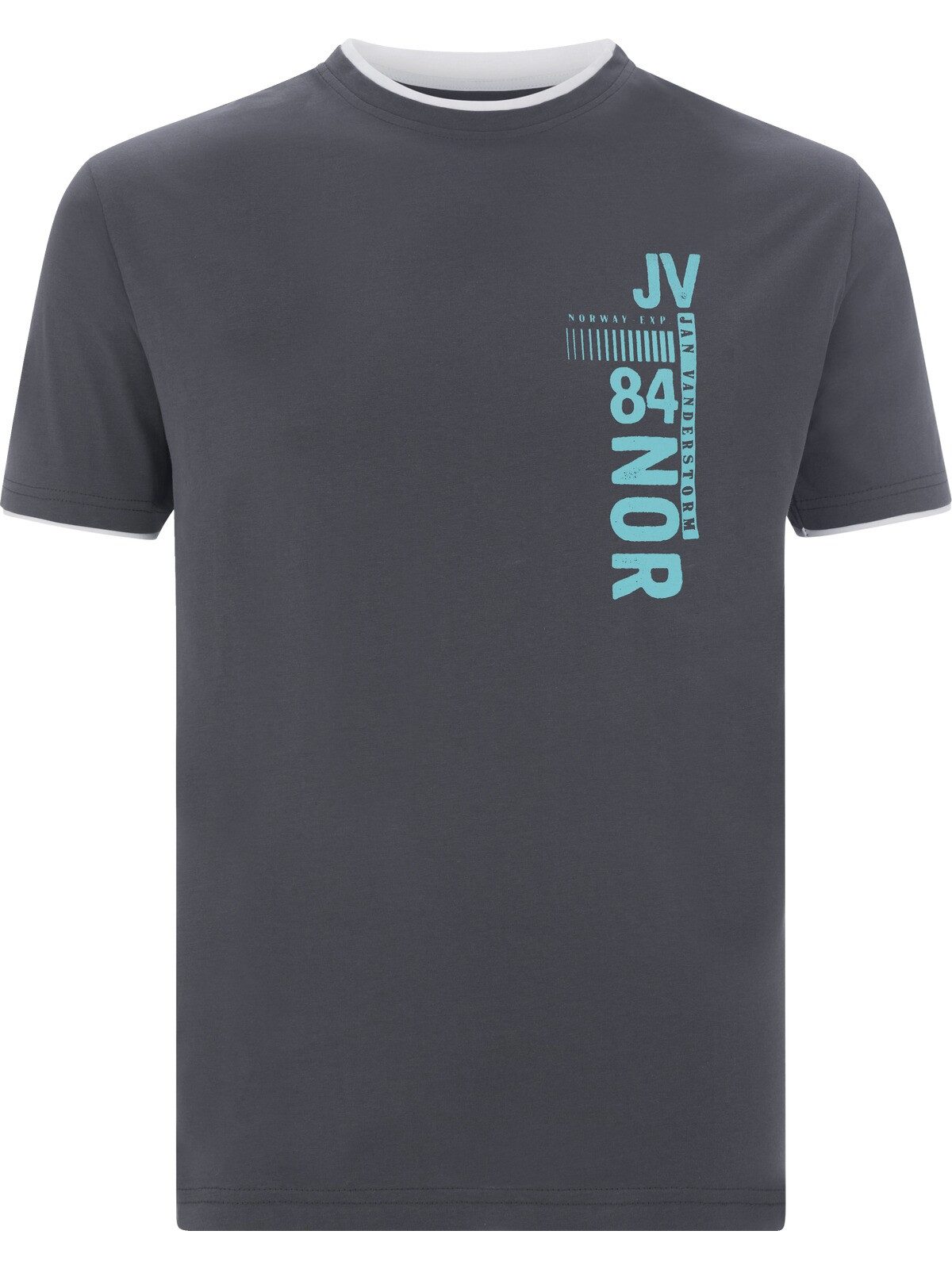 Jan Vanderstorm T-Shirt FLEMMING mit nordischem Aufdruck