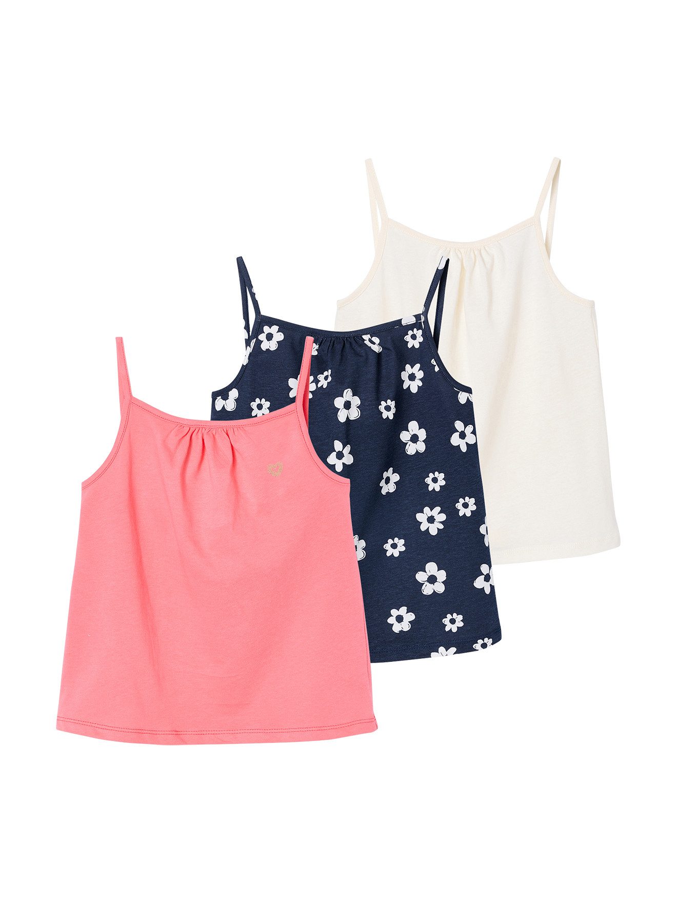 vertbaudet Trägertop Mädchen Trägertops BASIC 3er-Pack