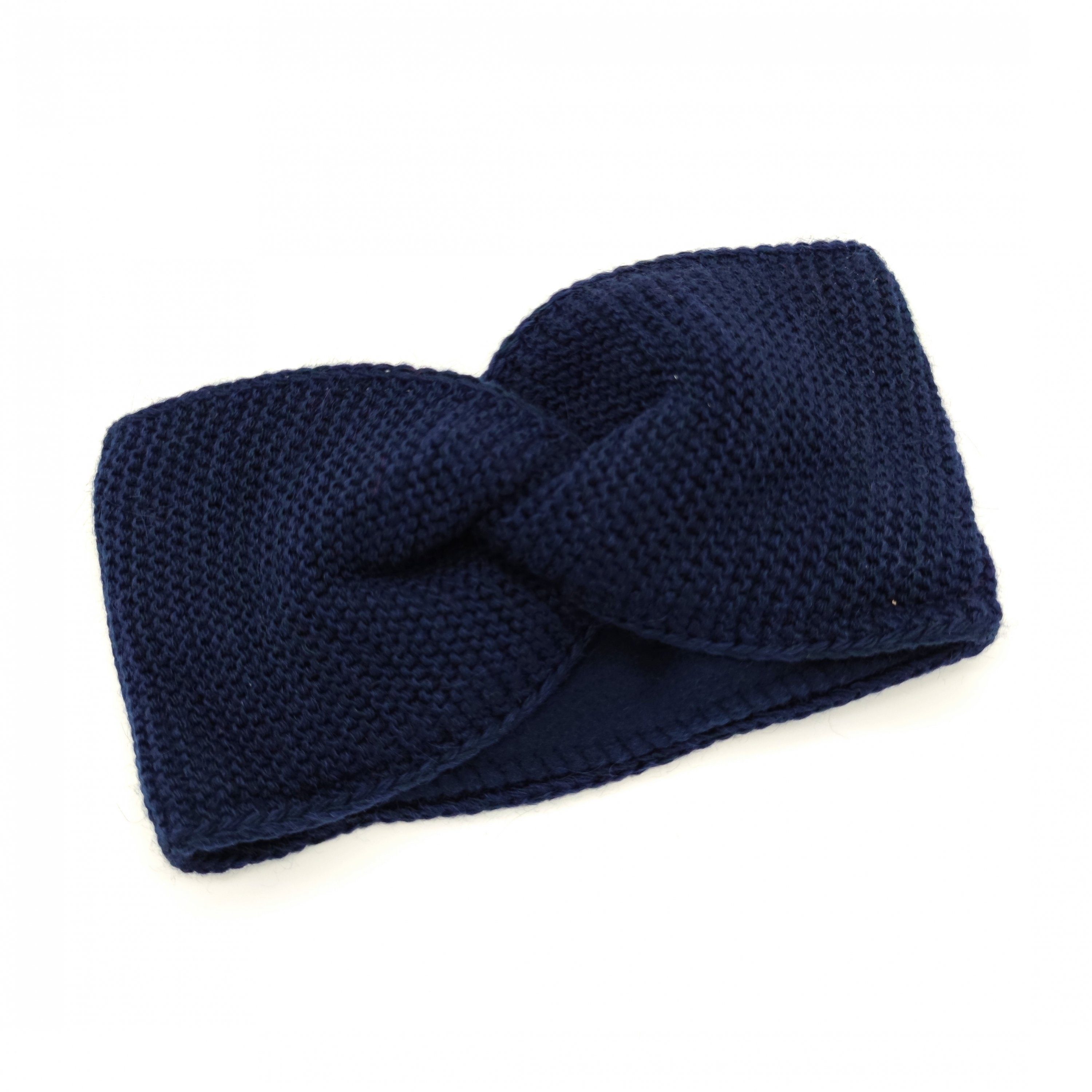 Fiebig Strickmütze DA-Strickstirnband marine