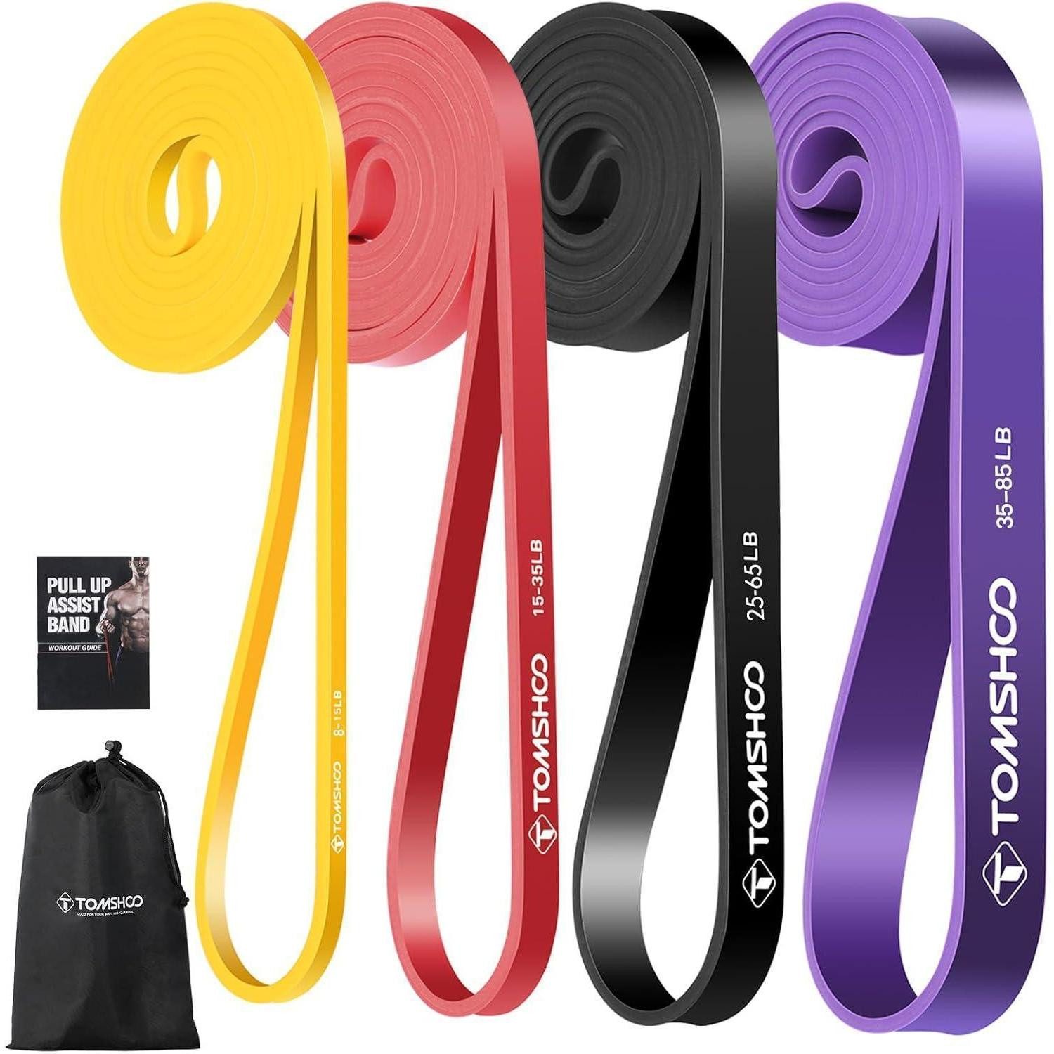 LuxusKollektion Trainingsbänder Fitnessbänder Terrabänder Resistance Bands Set 4 Stück