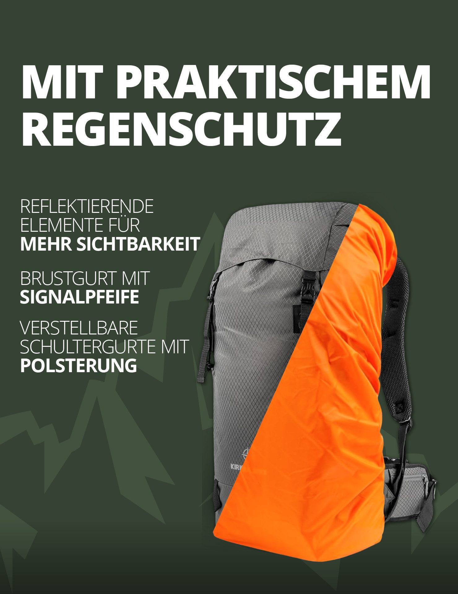 KIRKJUBOUR Trekkingrucksack "Vindelfjäll" Outdoor Trekking Rucksack 35 L