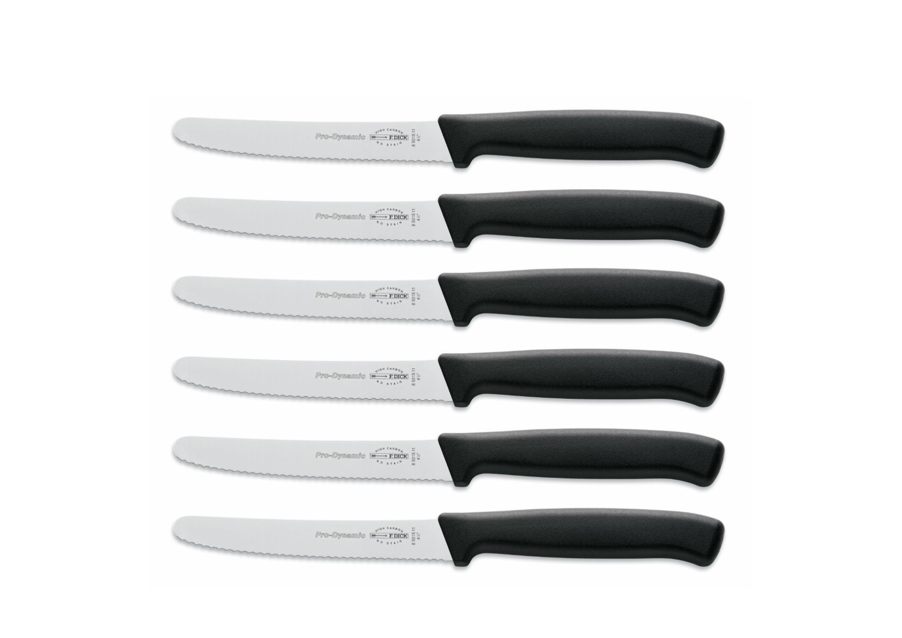 Messer-Set F. DICK Allzweckmesser-Set ProDynamic 6x Messer schwarz 11 cm