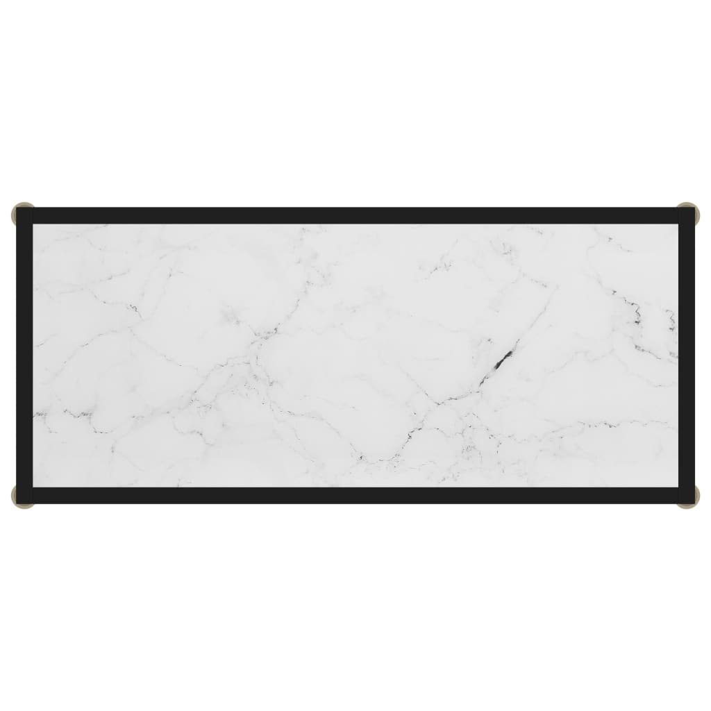 Weiß (1-St) Hartglas cm Beistelltisch Konsolentisch furnicato 80x35x75