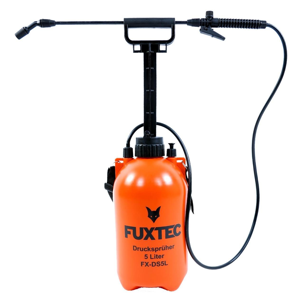 FUXTEC Drucksprühgerät FX-DS5L, 5L, 55cm Sprühlanze, 2.5 bar, Hohlkegel Spritzbild, 35° Spritzwinkel