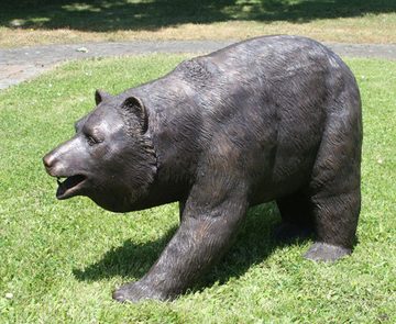 Bronzeskulpturen Skulptur Bronzefigur großer Bär aus Bronze